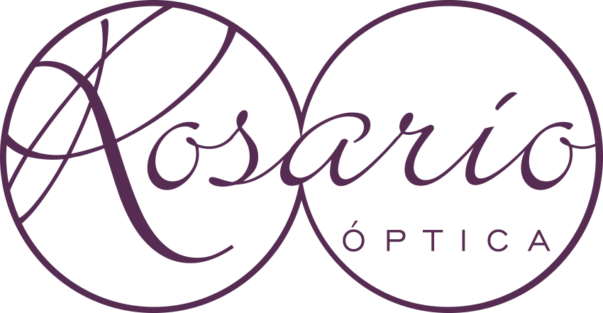 Logo Óptica Rosario morado